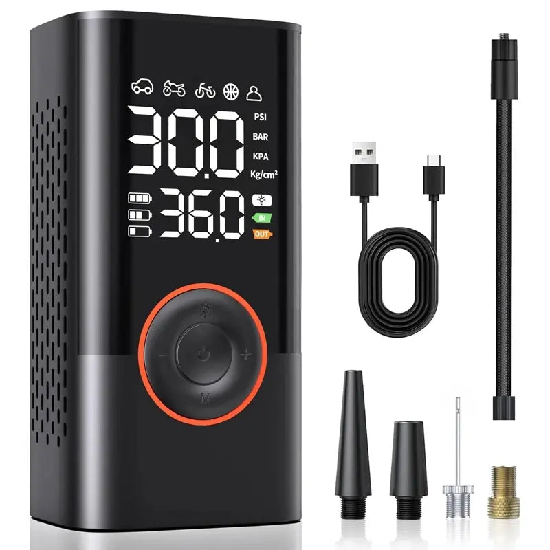 Wireless Car Tire Inflator – Portable Air Pump for Auto, Bike, Motorcycle - Astroglowmk