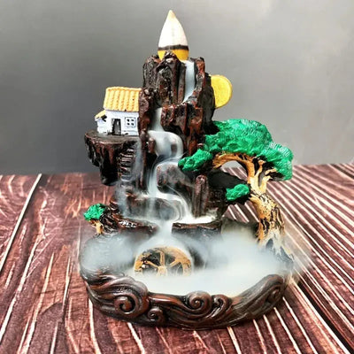 1 Piece Resin Reflowable Incense Holder Left/Right Incense Burner, Bedroom, Living Room Coffee Table, Office Home Decor Gifts - Astroglowmk