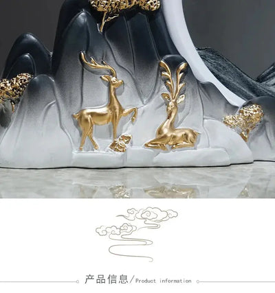 Quicksand Painting Creative Hourglass New Chinese Light Luxury Decoration TV Cabinet Living Room Wine Cabinet Decoration - Astroglowmk