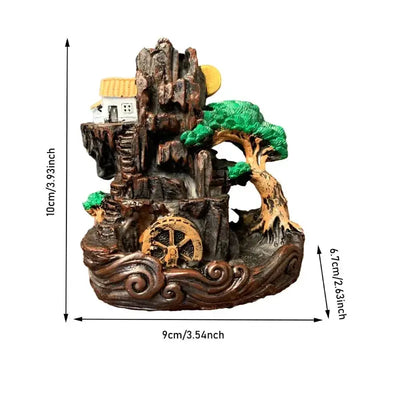 1 Piece Resin Reflowable Incense Holder Left/Right Incense Burner, Bedroom, Living Room Coffee Table, Office Home Decor Gifts - Astroglowmk