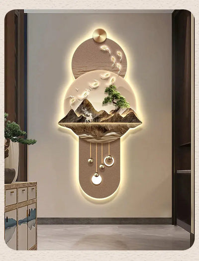 New LED Entrance Decorations Painting Wall Lamps For Corridor Living Room Kitchen High-end Indoor Home Lustre Modern Mural Light - Astroglowmk