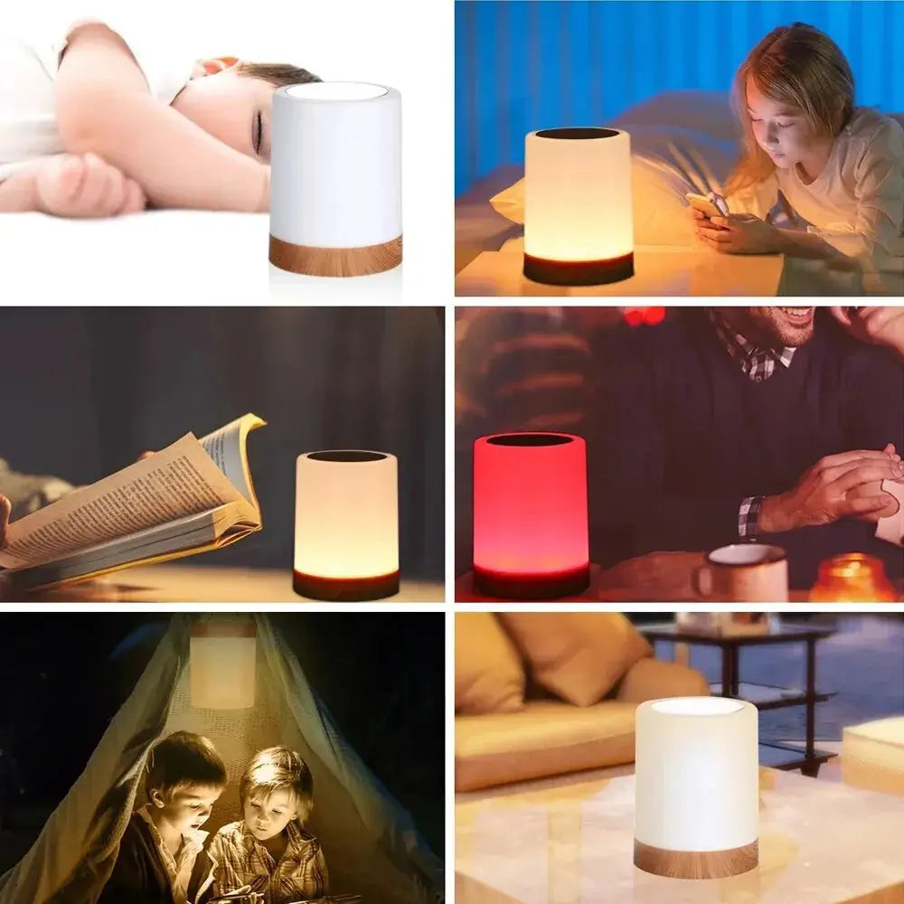 Touch Bedside Light, Bedroom Night Light, Dimmable Desk Light, Remote Control 13 Color Changing Light, Timed Shutdown, USB Charg - Astroglowmk