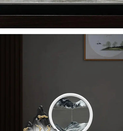 Quicksand Painting Creative Hourglass New Chinese Light Luxury Decoration TV Cabinet Living Room Wine Cabinet Decoration - Astroglowmk