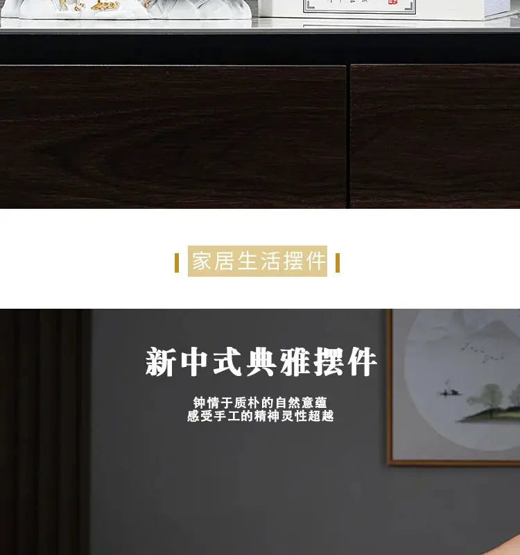 Quicksand Painting Creative Hourglass New Chinese Light Luxury Decoration TV Cabinet Living Room Wine Cabinet Decoration - Astroglowmk