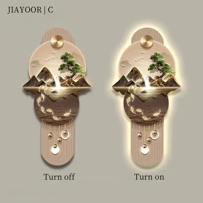 New LED Entrance Decorations Painting Wall Lamps For Corridor Living Room Kitchen High-end Indoor Home Lustre Modern Mural Light - Astroglowmk