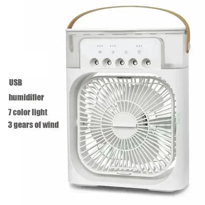 New 3 In 1 Fan AIr Conditioner Household Mini Air Cooler LED Night Light Portable Humidifier Air Adjustment Fan Office Home Fan - Astroglowmk