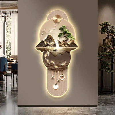 New LED Entrance Decorations Painting Wall Lamps For Corridor Living Room Kitchen High-end Indoor Home Lustre Modern Mural Light - Astroglowmk