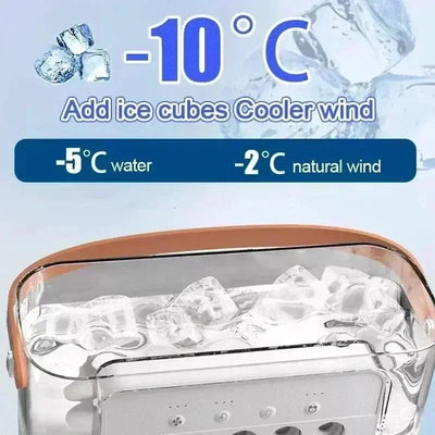 New 3 In 1 Fan AIr Conditioner Household Mini Air Cooler LED Night Light Portable Humidifier Air Adjustment Fan Office Home Fan - Astroglowmk