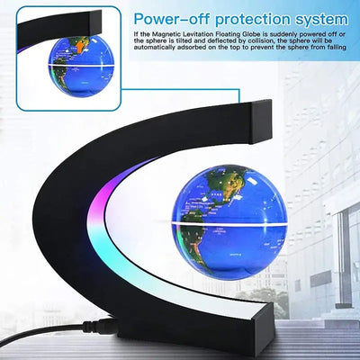 Magnetic Floating Levitation Globe LED World Map Electronic Antigravity Lamp Novelty Ball Light Home Decor Lamps Birthday Gifts - Astroglowmk