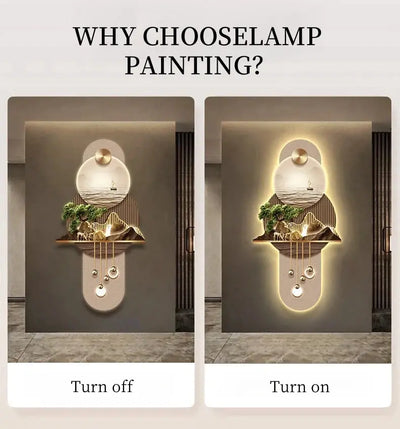 New LED Entrance Decorations Painting Wall Lamps For Corridor Living Room Kitchen High-end Indoor Home Lustre Modern Mural Light - Astroglowmk
