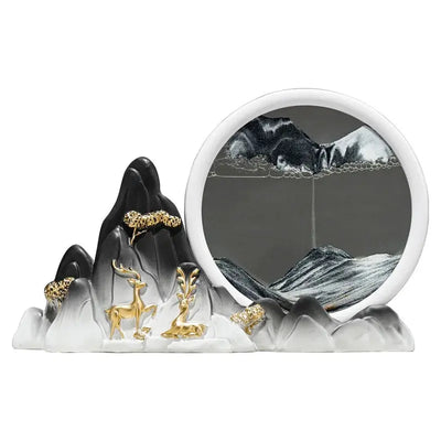 Quicksand Painting Creative Hourglass New Chinese Light Luxury Decoration TV Cabinet Living Room Wine Cabinet Decoration - Astroglowmk