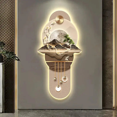 New LED Entrance Decorations Painting Wall Lamps For Corridor Living Room Kitchen High-end Indoor Home Lustre Modern Mural Light - Astroglowmk