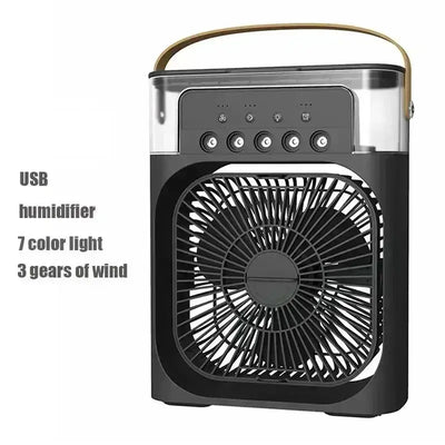 New 3 In 1 Fan AIr Conditioner Household Mini Air Cooler LED Night Light Portable Humidifier Air Adjustment Fan Office Home Fan - Astroglowmk