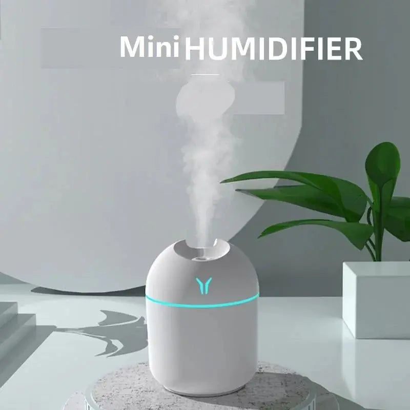 250ML USB Mini Air Humidifier Aroma Essential Oil Diffuser For Home Car Ultrasonic Mute Mist Maker Diffuser with LED Color Lamp - Astroglowmk